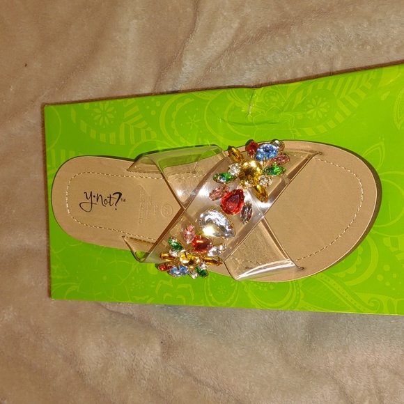 👣🩷🐰Y•NOT? 🐰🩷 Being Flat Rhinestone Sandals - Picture 12 of 16